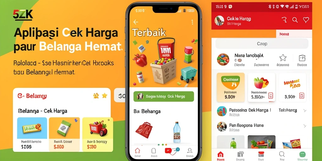 Tampilan antarmuka pengguna aplikasi 5ZK untuk cek harga produk.