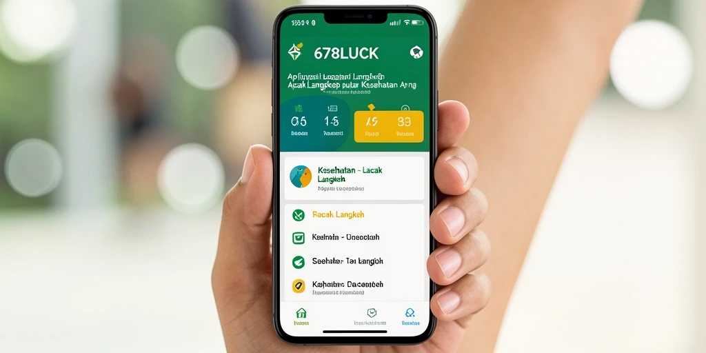 Antarmuka pengguna 678LUCK menampilkan fitur Lacak Langkah dengan jelas.