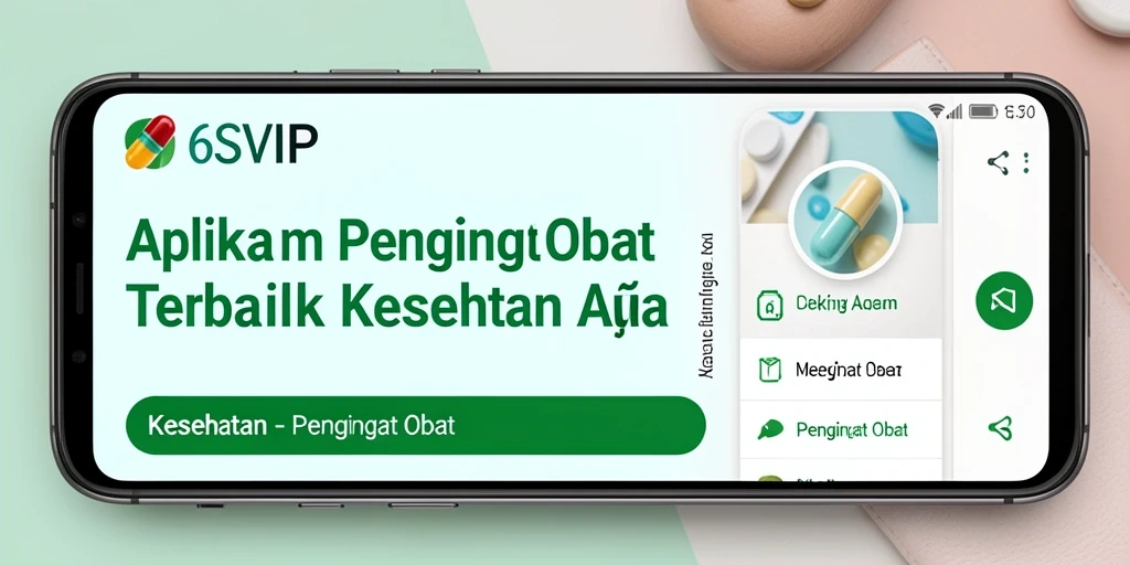 Tampilan antarmuka 6SVIP yang sederhana dan efisien sebagai Pengingat Obat.