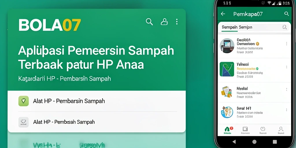Antarmuka BOLA07 menampilkan fitur pembersih sampah yang efisien.