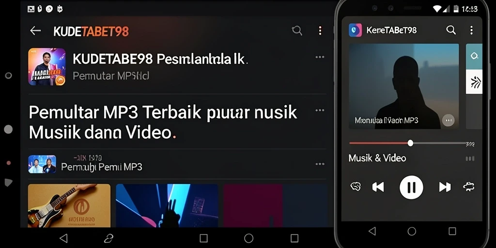 Antarmuka sederhana dan intuitif KUDETABET98 untuk Pemutar MP3.