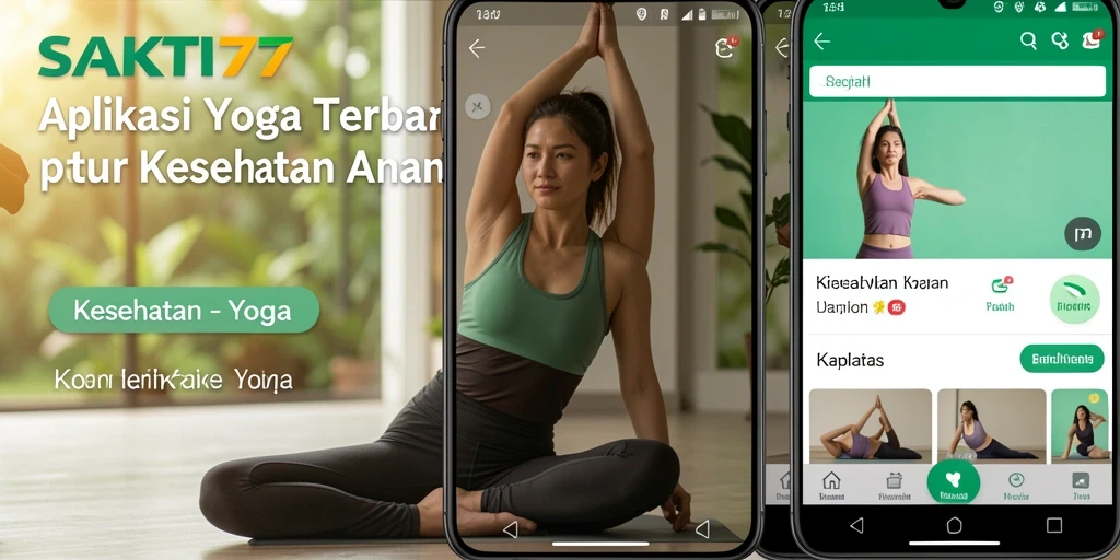 Tampilan antarmuka aplikasi SAKTI77 dengan berbagai fitur Yoga.