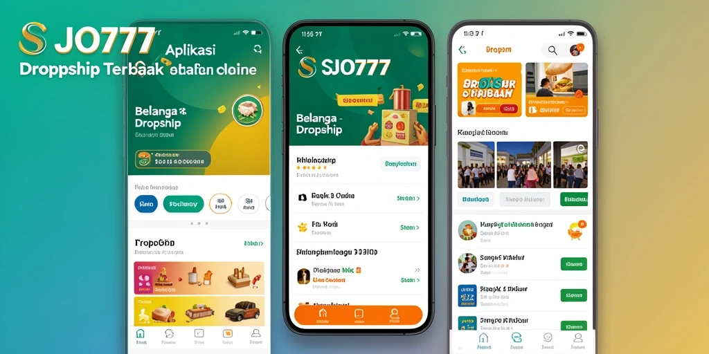 Screenshot antarmuka SJO777 yang menampilkan fungsi Dropship yang mudah digunakan.