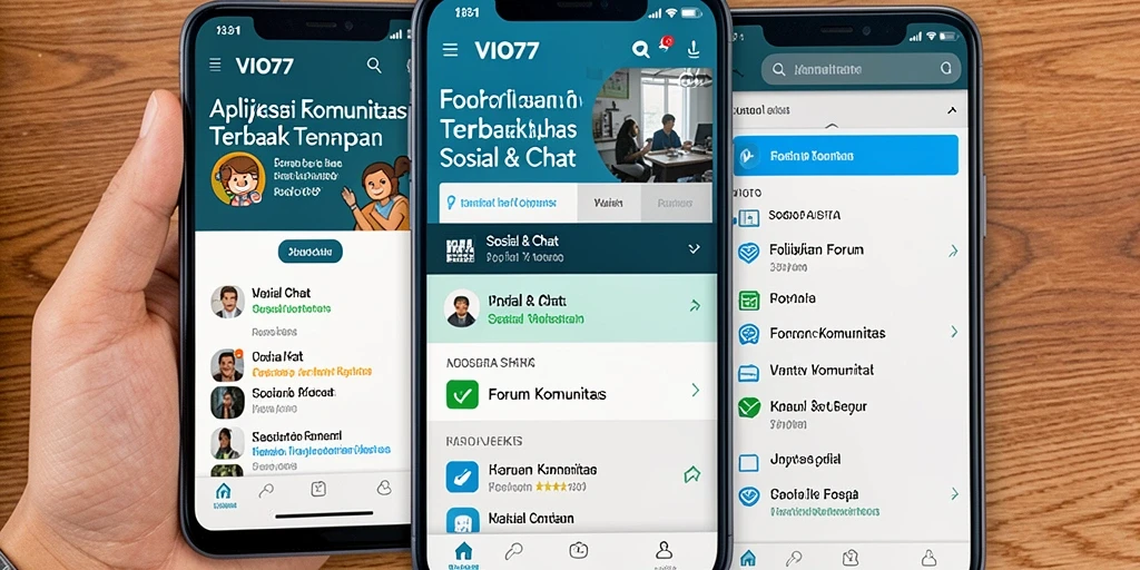 Tampilan antarmuka aplikasi VIO77 yang modern dan fungsional.